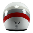 Niu Classic Helm Wit achterkant